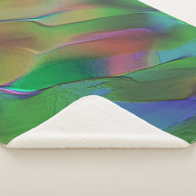 Manta Sherpa Alimentos con predominio del amarillo y el verde (3/4)