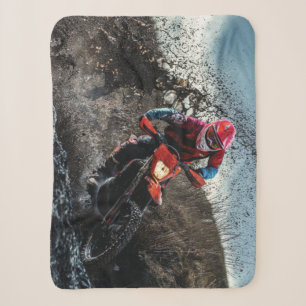 Manta Sherpa Almohada de jinete de bicicleta de tierra