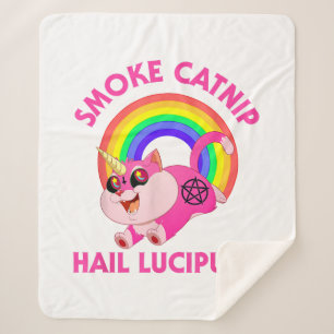 Manta Sherpa Alumnos de la cola de la cacerola del humo, curios