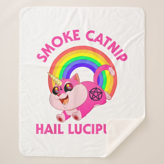 Manta Sherpa Alumnos de la cola de la cacerola del humo, curios (Anverso)