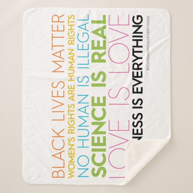 Manta Sherpa Amabilidad es todo Sherpa Blanket (blanco) (Anverso)