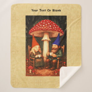 Manta Sherpa Amanita Mushroom y Gnomes