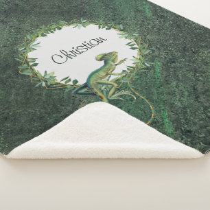 Manta Sherpa Amantes del reptil nombre artístico personalizado 