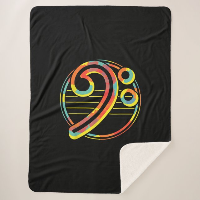 Manta Sherpa Amantes divertidos de la guitarra |Guitar Music Lo (Anverso)