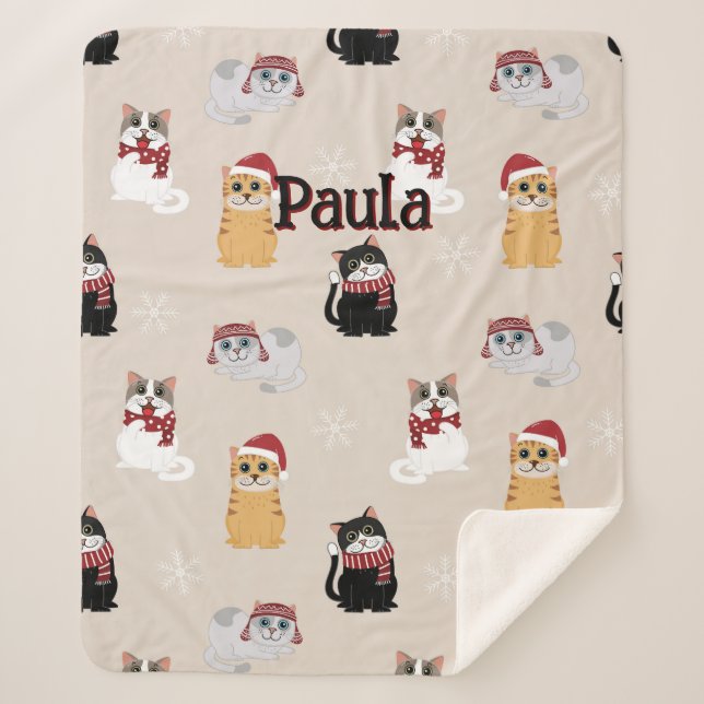 Manta Sherpa Amar a mis gatos (Anverso)