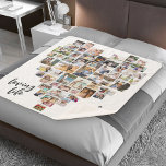 Manta Sherpa Amar la vida con tu corazón modelado 51 Collage de<br><div class="desc">Collage de fotos en forma de corazón con 51 de tus fotos favoritas y escritas con amor por tu vida. La plantilla de fotos está configurada para mostrar automáticamente sus fotos en forma de corazón. El collage utiliza fotos verticales, cuadradas y paisajísticas. Si tiene algún problema con la ubicación de...</div>