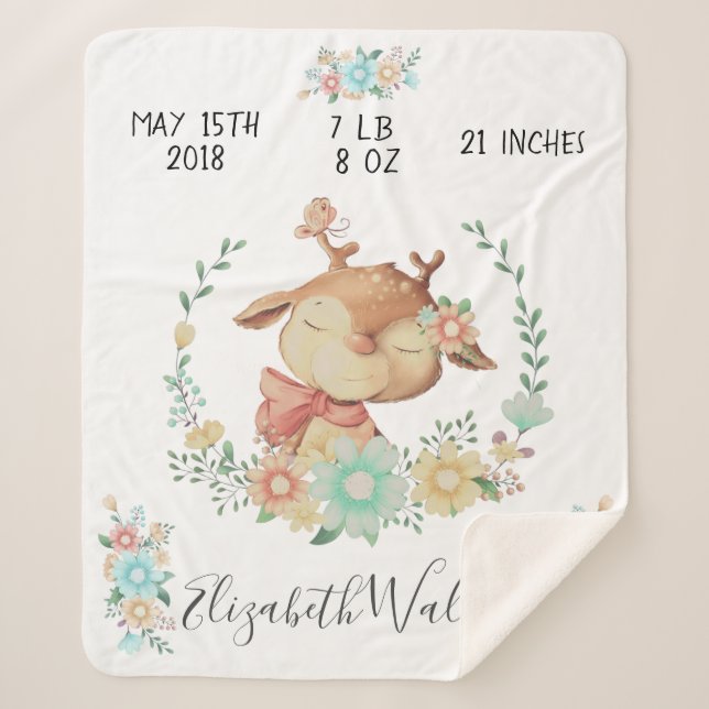 Manta Sherpa amigos del bosque estadísticas de natalidad de cie (Anverso)