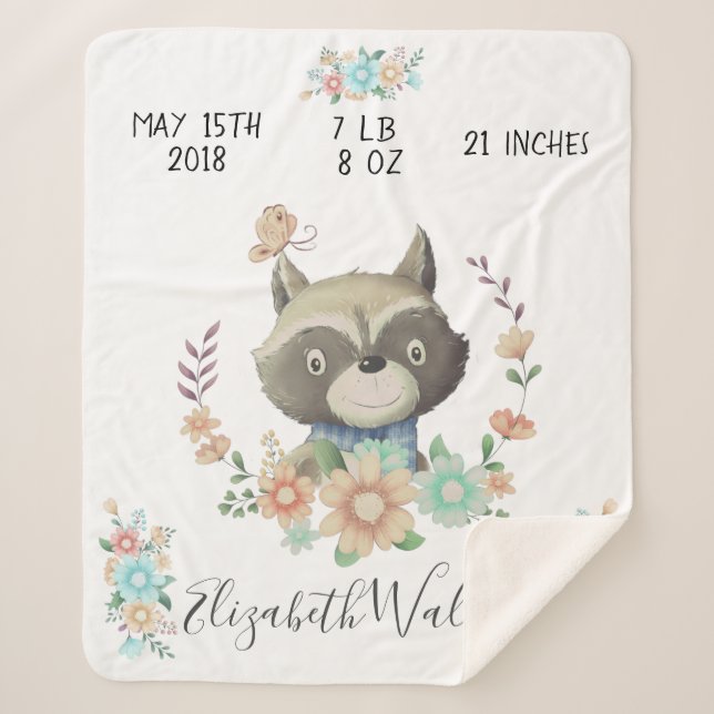 Manta Sherpa amigos del bosque estadísticas de natalidad de cie (Anverso)