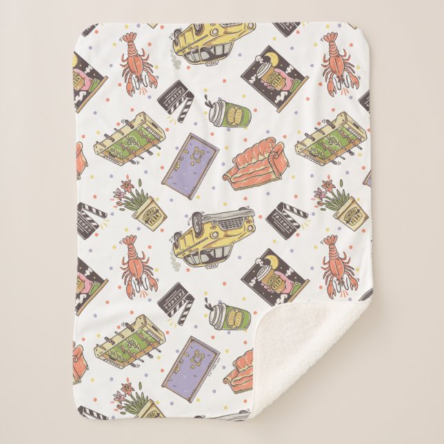 Manta Sherpa AMIGOS™ | Patrón de iconos de punto de Polka (Anverso)