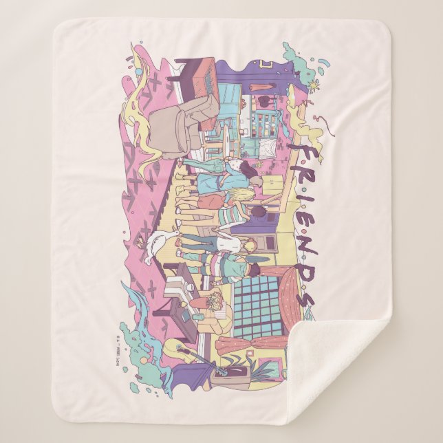 Manta Sherpa AMIGOS™ | Personalizado de apartamentos (Anverso)