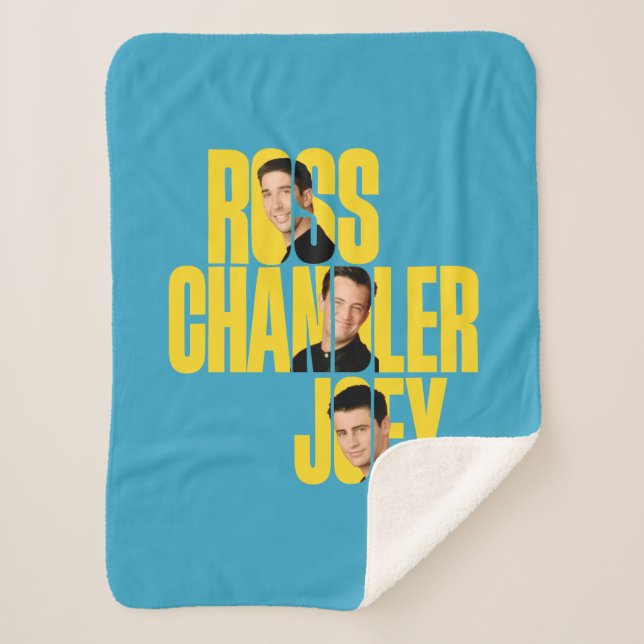 Manta Sherpa AMIGOS™ | Ross, Chandler y Joey (Anverso)