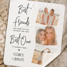 Manta Sherpa Amistad fotográfica personalizada Best Friends 3