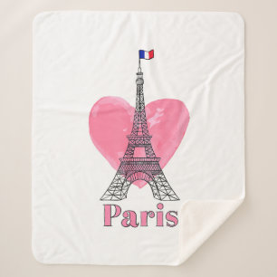 Manta Sherpa Amo París Torre Eiffel Francia Regalo