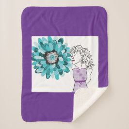 Manta Sherpa Amor a las flores