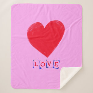 Manta Sherpa Amor con un regalo de San Valentín