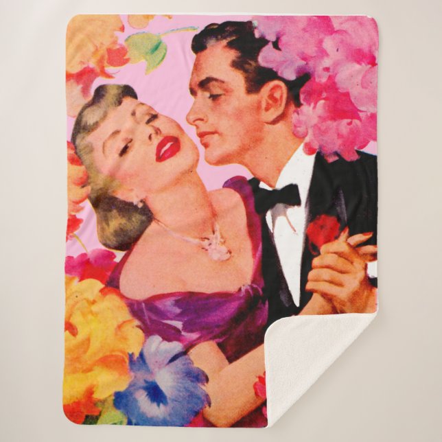 Manta Sherpa amor en flor (Anverso)