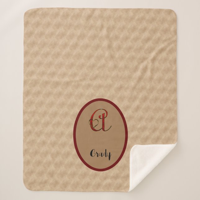 Manta Sherpa Amor marrón (Anverso)