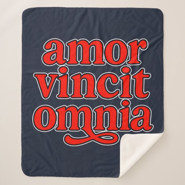 Manta Sherpa Amor vincit omnia (Anverso)