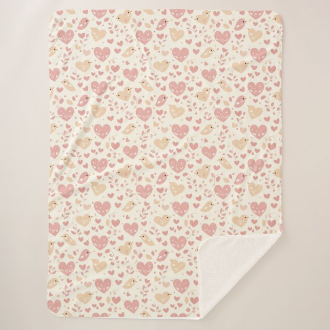 Manta Sherpa Amor y Corazón (Anverso)