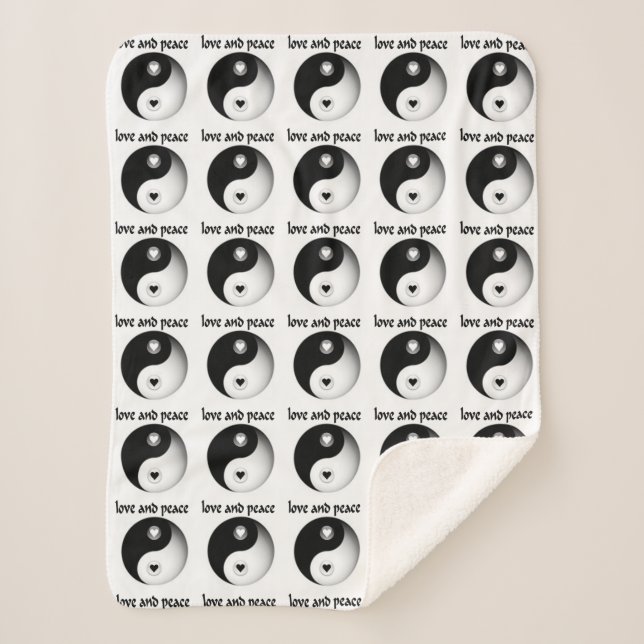 Manta Sherpa Amor y paz (Anverso)