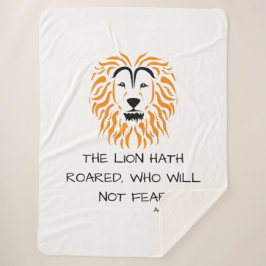 Manta Sherpa Amos 3:8 Verso de la Biblia de KJV