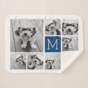 Manta Sherpa Añadir su propio Collage de fotos de 8 — PUEDE edi