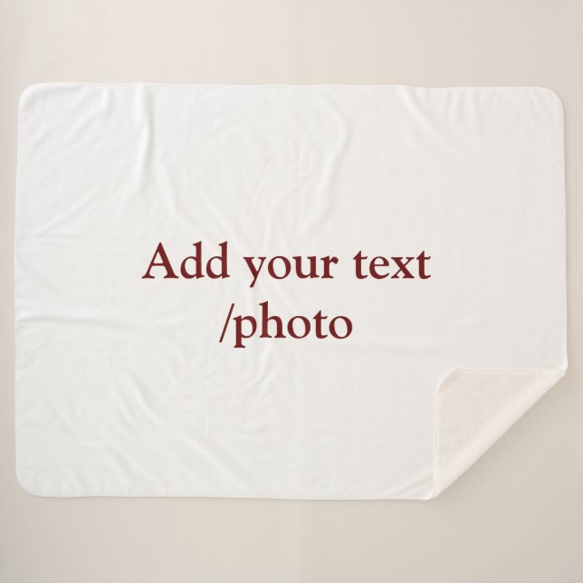 MANTA SHERPA AÑADIR SUS NAVIDADES DE TEXTO DE FOTO     (Anverso (horizontal))