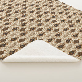 Manta Sherpa Ancient Greece Toile de Jouy Classic Vases Pattern