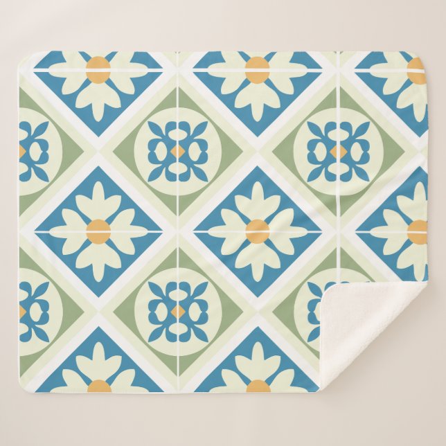 Manta Sherpa Andalusian Tiles 13 (Anverso (horizontal))
