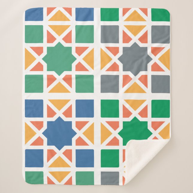Manta Sherpa Andalusian Tiles 4 (Anverso)