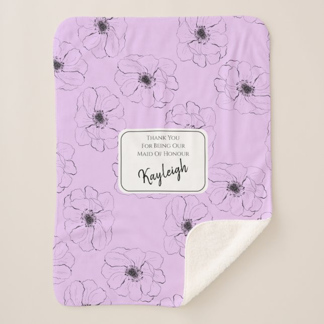 Manta Sherpa Anemone On Light Lilac (Anverso)