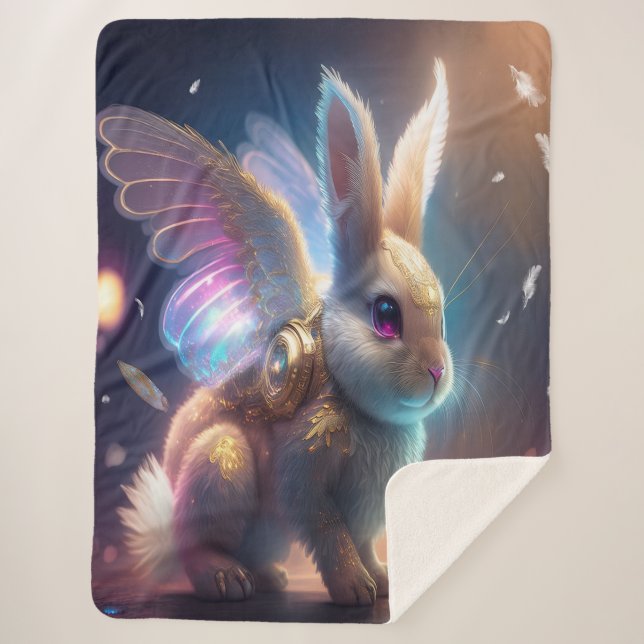 Manta Sherpa Angel Bunny (Anverso)