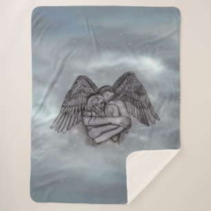 Manta Sherpa Angel Eros en el amor