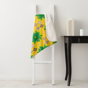 Manta Sherpa Angels Eye View Canvas Geo Sunny Yellow