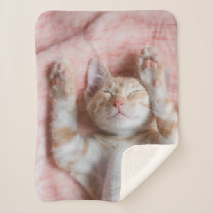 Manta Sherpa Animales de bebé más afectados Pequeño Naranja a