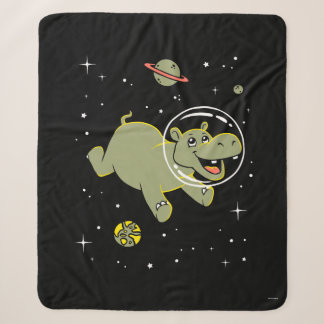 Manta Sherpa Animales Hippo En El Espacio