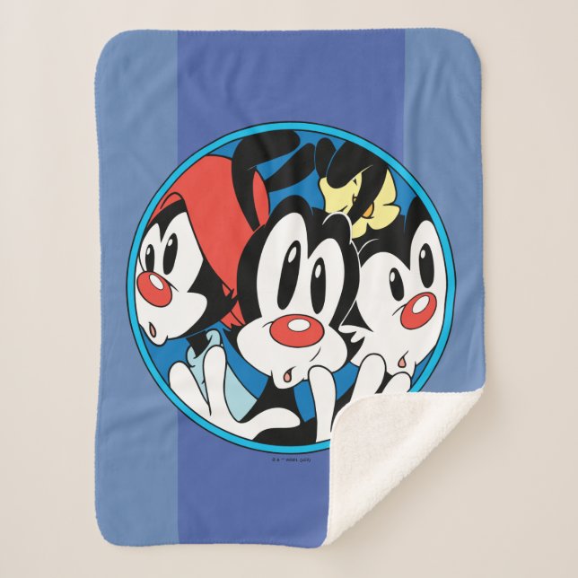 Manta Sherpa Animaniacs | Gráfico circular de hermanos Warner (Anverso)