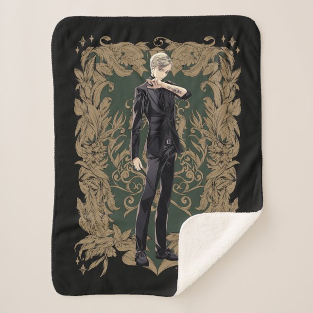 Manta Sherpa Anime Draco Malfoy Ornate Frame (Anverso)