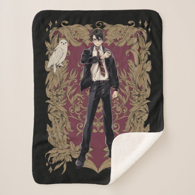 Manta Sherpa Animé HARRY POTTER™ Marco Ornamentado (Anverso)