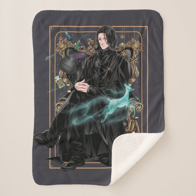 Manta Sherpa Anime Profesor Severus Snape sentado (Anverso)