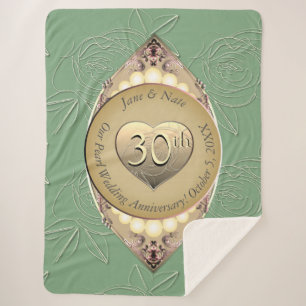 Manta Sherpa Aniversario de la Perla 30 y 12