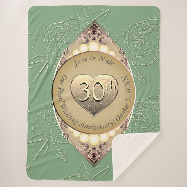 Manta Sherpa Aniversario de la Perla 30 y 12 (Anverso)