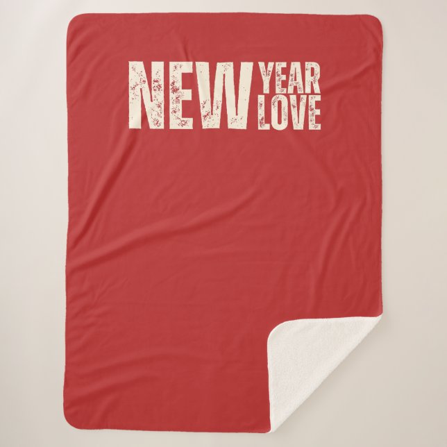 Manta Sherpa Año Nuevo Amor (Anverso)