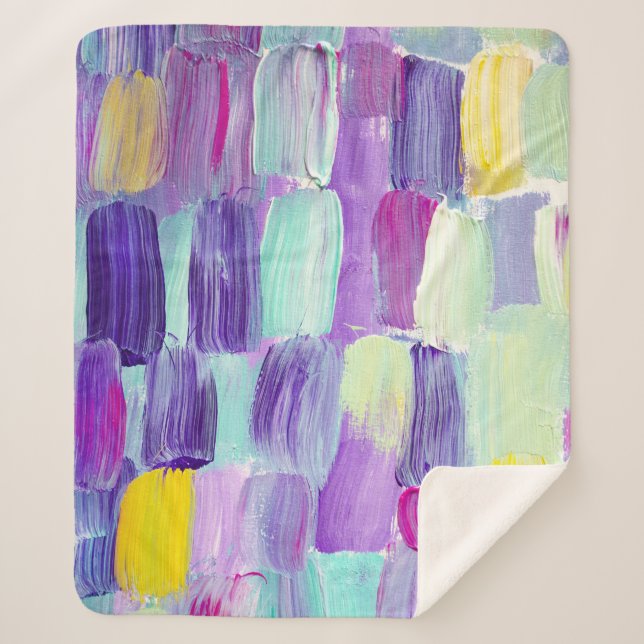 Manta Sherpa Antecedentes artísticos abstractos de mano (Anverso)