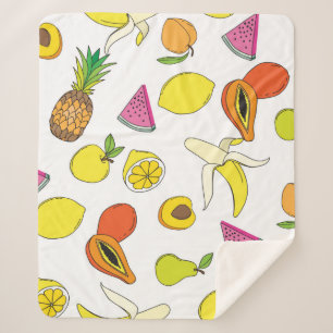 Manta Sherpa Antecedentes con frutas jugosas. Patata de fruta s