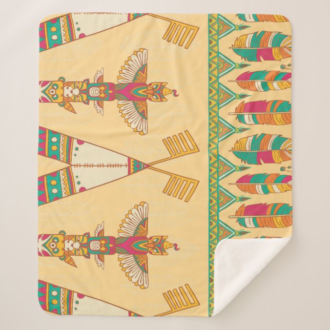 Manta Sherpa Antecedentes indígenas indígenas indígenas nativos (Anverso)