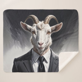 Manta Sherpa Anthropomorphic goat businessman headshot