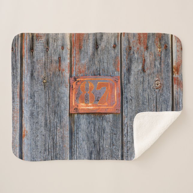 Manta Sherpa Antigua casa Metalizado Grunge Rusty número 87 Fot (Anverso (horizontal))