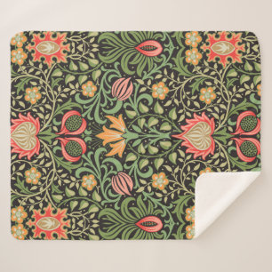 Manta Sherpa Antigüedad floral persa William Morris