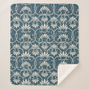 Manta Sherpa Antiguo retro sin costura retro de fondo desgastad